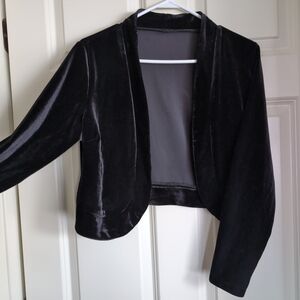NWOT black velvet bolero or shrug